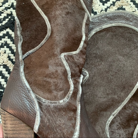 Vintage Tall Western Boot Vero Cuoio Italian made - Picture 5 of 12